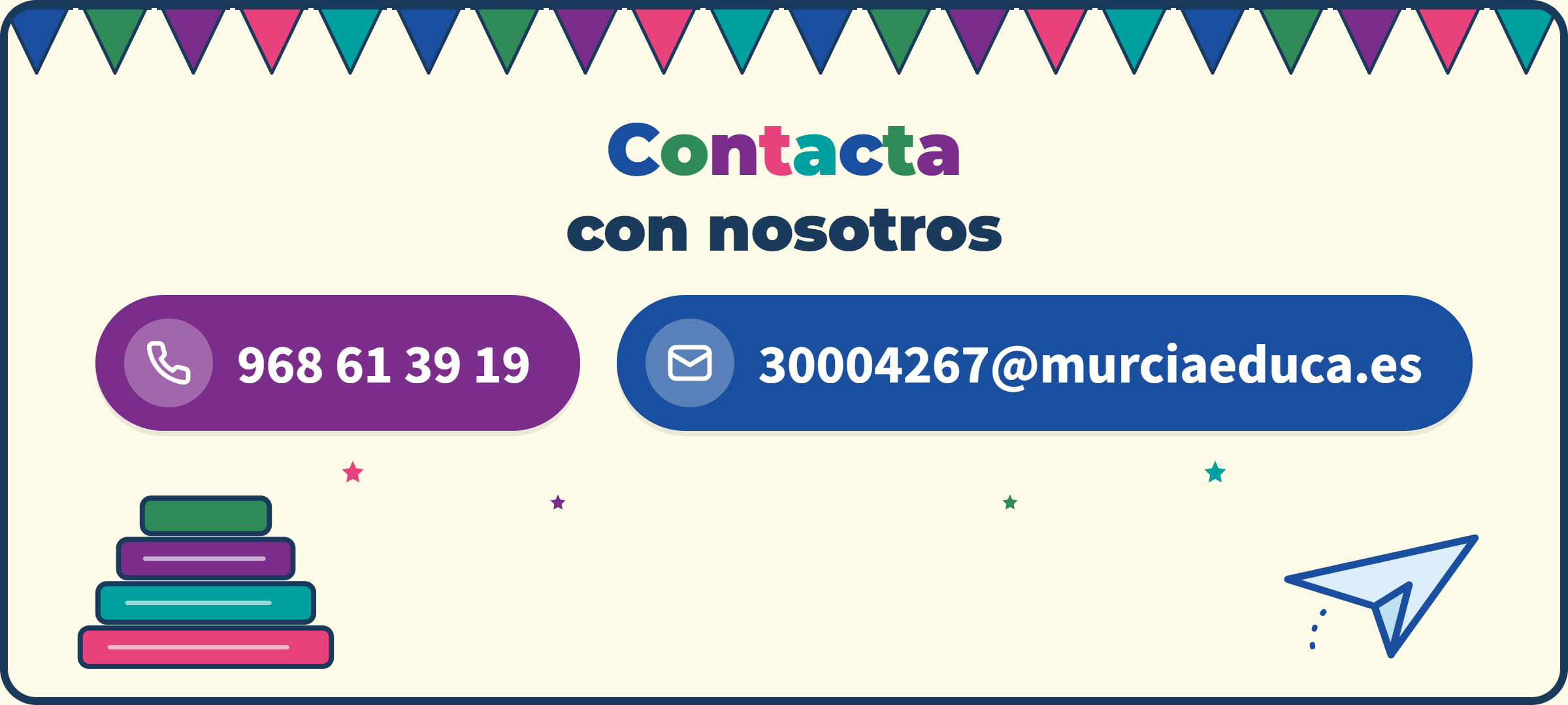 Contacta con nosotros: teléfono y correo electrónico del colegio